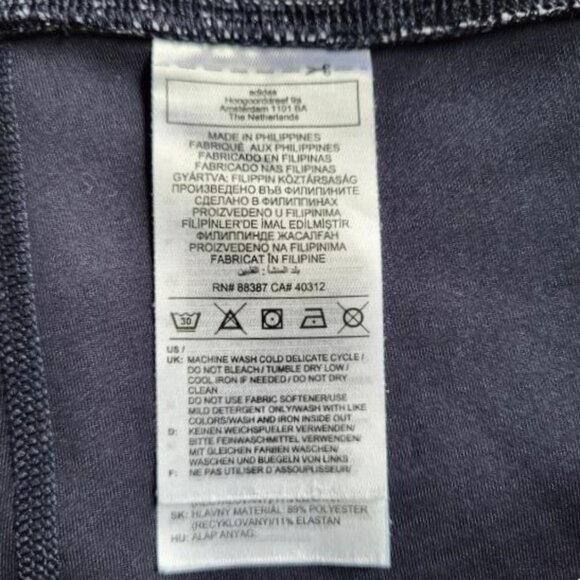 adidas Black Leggings with Blue Pattern - Picture 8 of 11